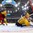 MINSK, BELARUS - MAY 25: Sweden's Anders Nilsson #31 covers up the puck while Jimmie Ericsson #21 battles Jiri Sekac #64 of the Czech Republic and Niclas Burstrom #3 battles Tomas Rolinek #60 during bronze medal game action at the 2014 IIHF Ice Hockey World Championship. (Photo by Andre Ringuette/HHOF-IIHF Images)